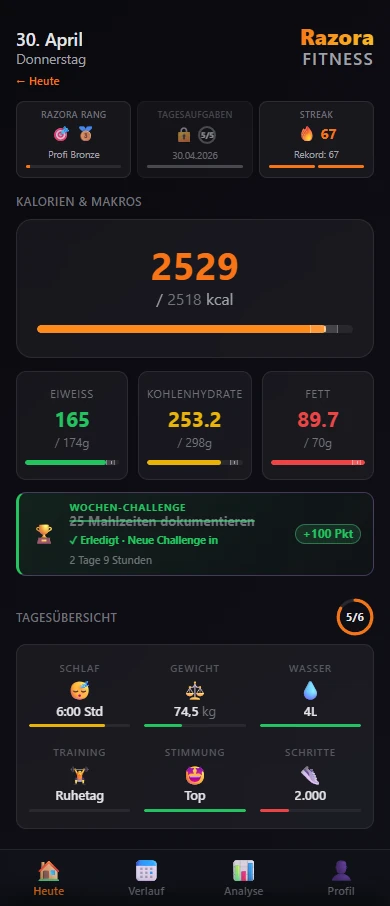 Trainingsplan-Builder mit eigenen Plänen
